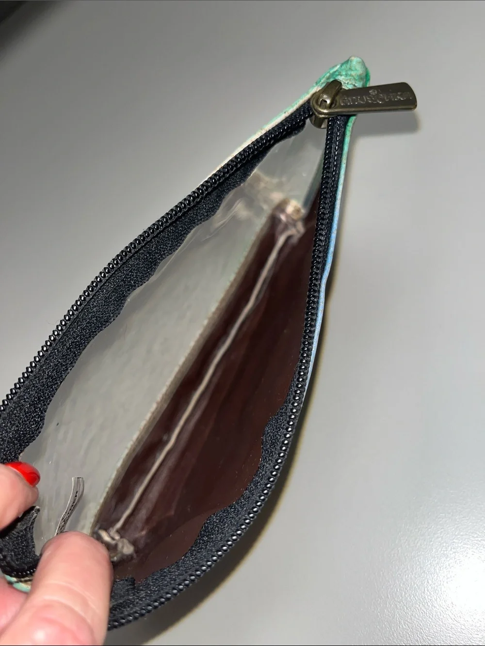 Anuschka Butterfly Print Onesided Clear Pouch